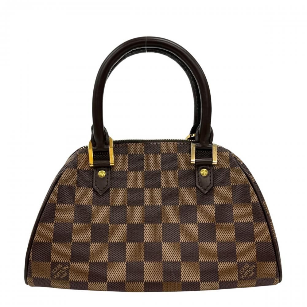 Louis Vuitton Handbag Damier Ebene Riviera PM Mini Canvas Brown Gold — view 2
