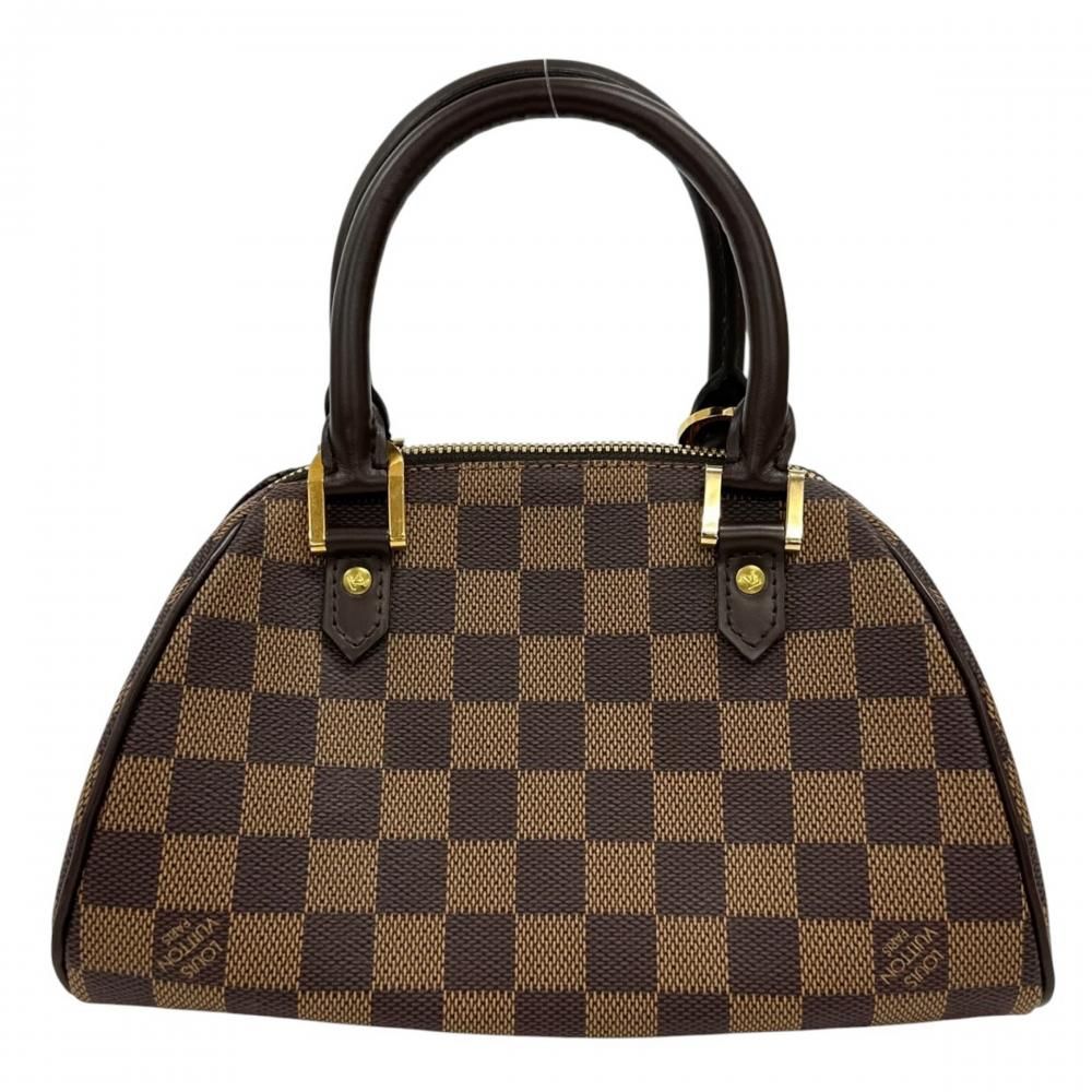 Louis Vuitton Handbag Damier Ebene Riviera PM Mini Canvas Brown Gold