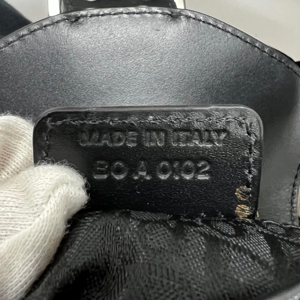 Prada Shoulder Bag Street Chic Leather Black Silver — view 6