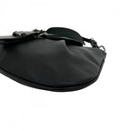 Prada Shoulder Bag Street Chic Leather Black Silver — view 8