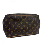 Louis Vuitton Handbag Batignolles Monogram Canvas Vachetta Leather Brown Gold — view 3