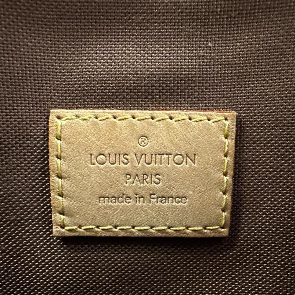 Louis Vuitton Handbag Batignolles Monogram Canvas Vachetta Leather Brown Gold — view 5