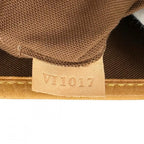Louis Vuitton Handbag Batignolles Monogram Canvas Vachetta Leather Brown Gold — view 6