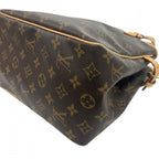 Louis Vuitton Handbag Batignolles Monogram Canvas Vachetta Leather Brown Gold — view 8