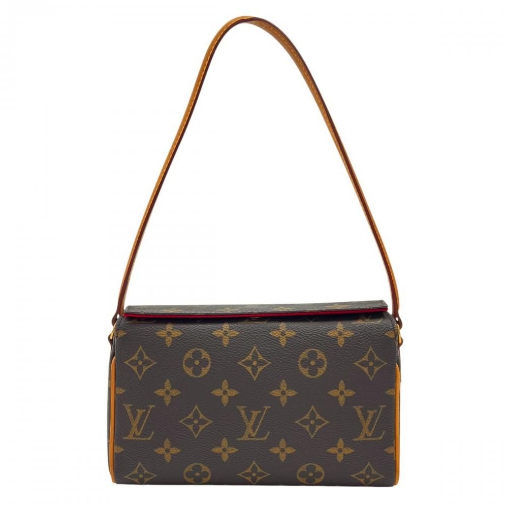 Louis Vuitton Handbag Recital Single Handle Monogram Canvas Brown Gold