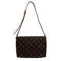 Louis Vuitton Shoulder Bag Musette Tango Short Monogram Canvas Brown Gold