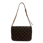 Louis Vuitton Shoulder Bag Musette Tango Short Monogram Canvas Brown Gold — view 2