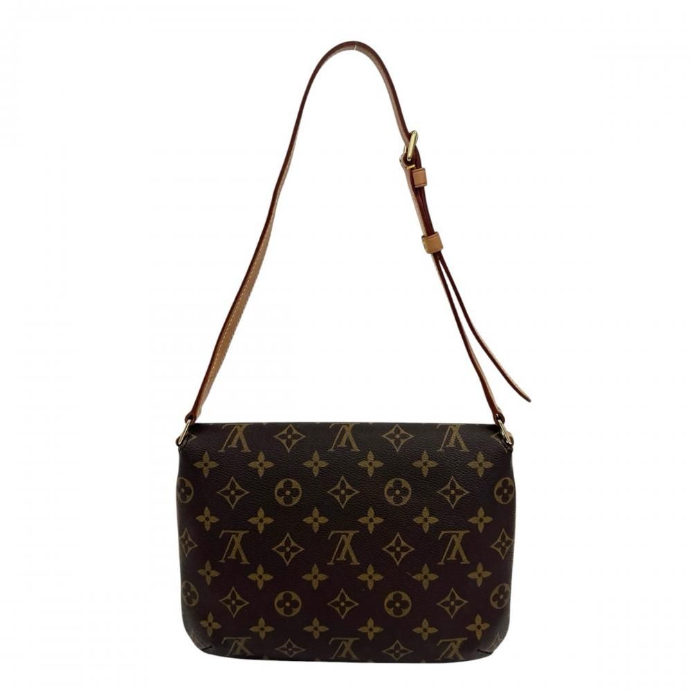 Louis Vuitton Shoulder Bag Musette Tango Short Monogram Canvas Brown Gold — view 2