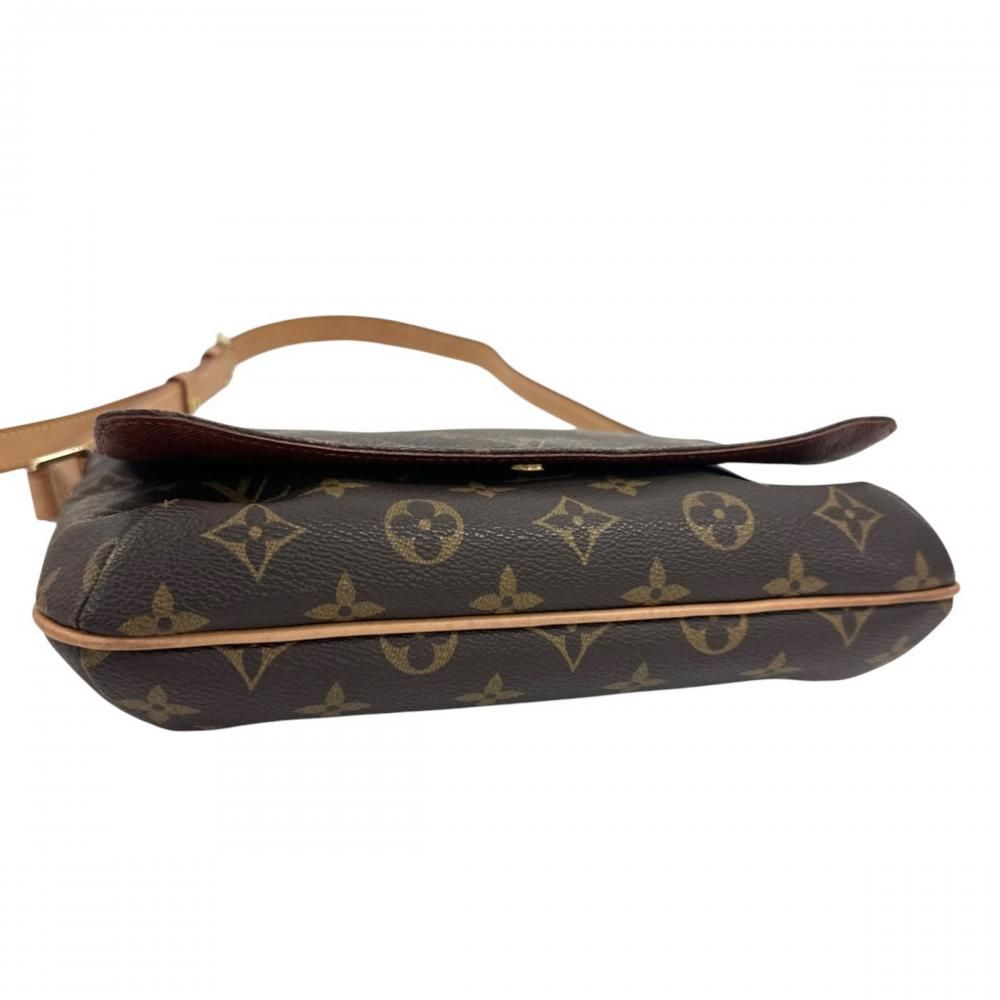 Louis Vuitton Shoulder Bag Musette Tango Short Monogram Canvas Brown Gold — view 3