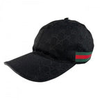 Gucci Cap Sherry Line Original GG Canvas Baseball Cap M Black Hat