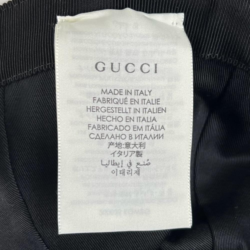 Gucci Cap Sherry Line Original GG Canvas Baseball Cap M Black Hat — view 6
