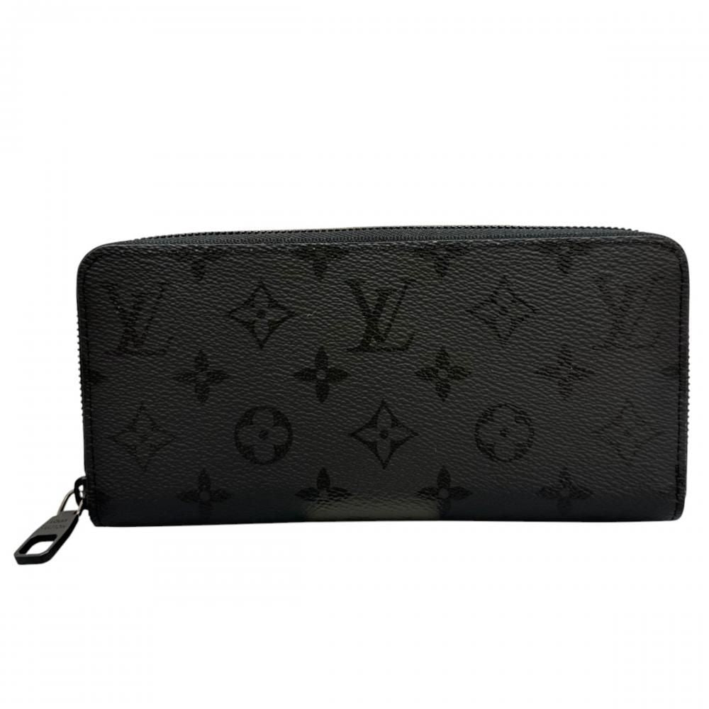 Louis Vuitton Wallet Zippy Horizontal Zip Around Leather Monogram Midnight