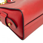Prada Handbag Saffiano Lux 2-Way Crossbody Leather Red Gold — view 8