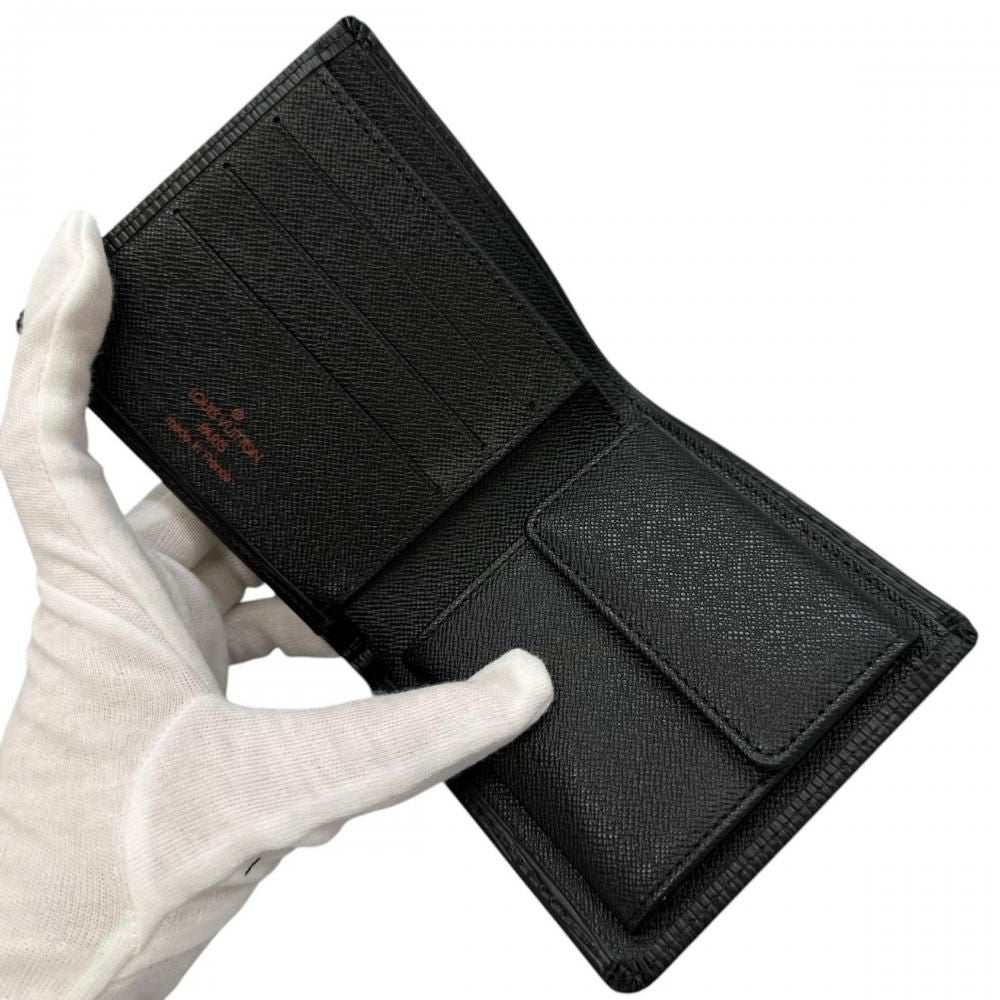 Louis Vuitton Bifold Wallet Portefeuille Marco Epi Leather Black — view 5