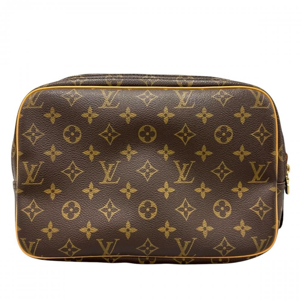Louis Vuitton Shoulder Bag Reporter PM Crossbody Monogram Canvas Brown Gold — view 2