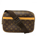 Louis Vuitton Shoulder Bag Reporter PM Crossbody Monogram Canvas Brown Gold