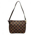 Louis Vuitton Handbag Damier Ebene Trousse Makeup Pouch Canvas Brown Gold — view 2