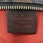 Louis Vuitton Handbag Damier Ebene Trousse Makeup Pouch Canvas Brown Gold — view 6