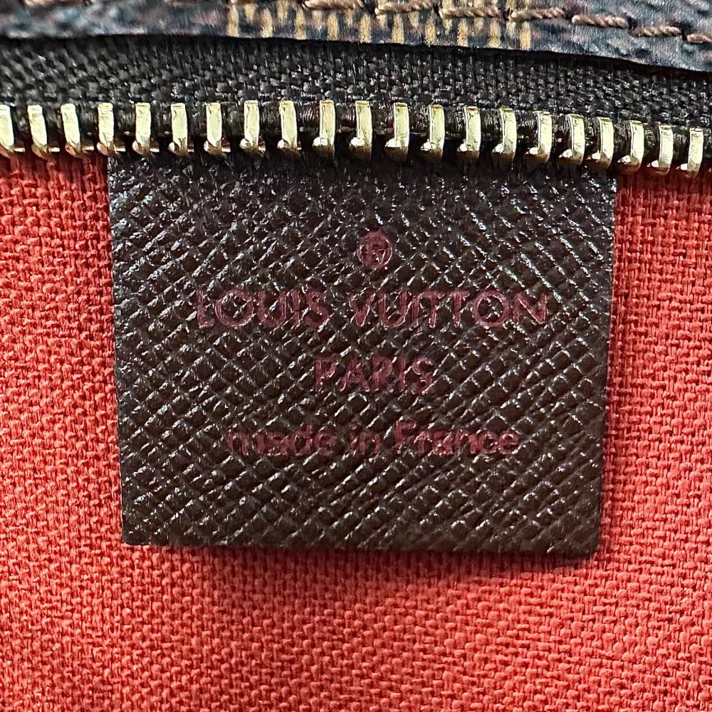 Louis Vuitton Handbag Damier Ebene Trousse Makeup Pouch Canvas Brown Gold — view 6