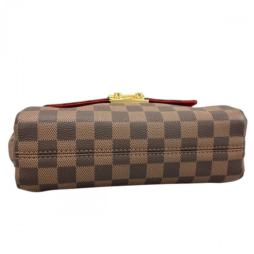 Louis Vuitton Shoulder Bag Croisette 2-Way Crossbody Damier Canvas Brown Gold — view 3