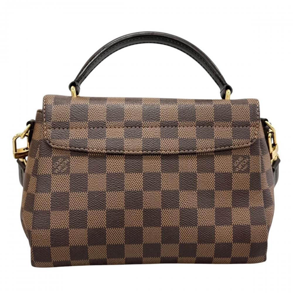 Louis Vuitton Shoulder Bag Croisette 2-Way Crossbody Damier Canvas Brown Gold — view 2