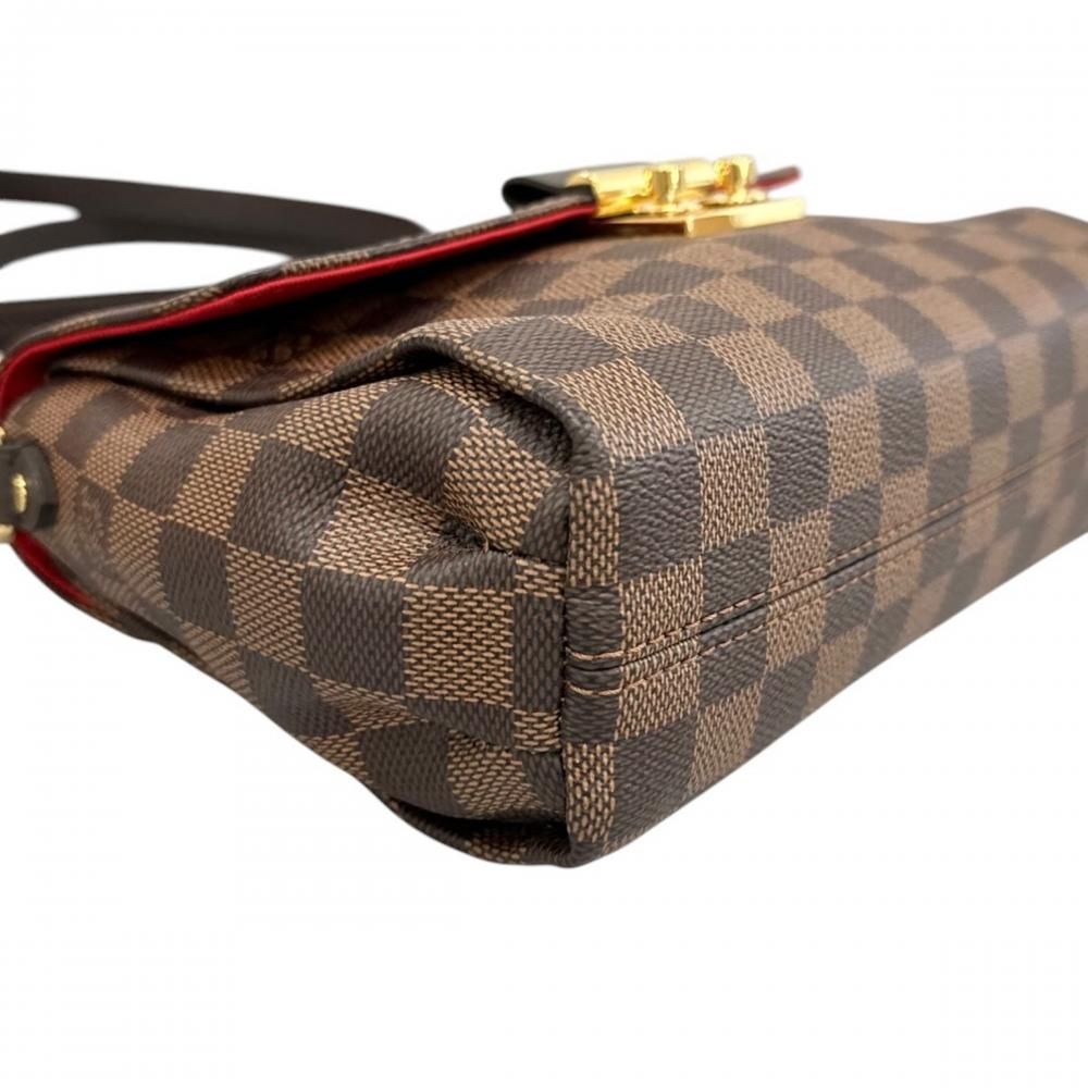 Louis Vuitton Shoulder Bag Croisette 2-Way Crossbody Damier Canvas Brown Gold — view 7