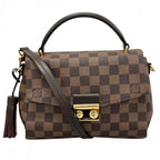 Louis Vuitton Shoulder Bag Croisette 2-Way Crossbody Damier Canvas Brown Gold