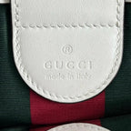 Gucci 2-Way GG Emblem Shoulder Bag Supreme Canvas White — view 5