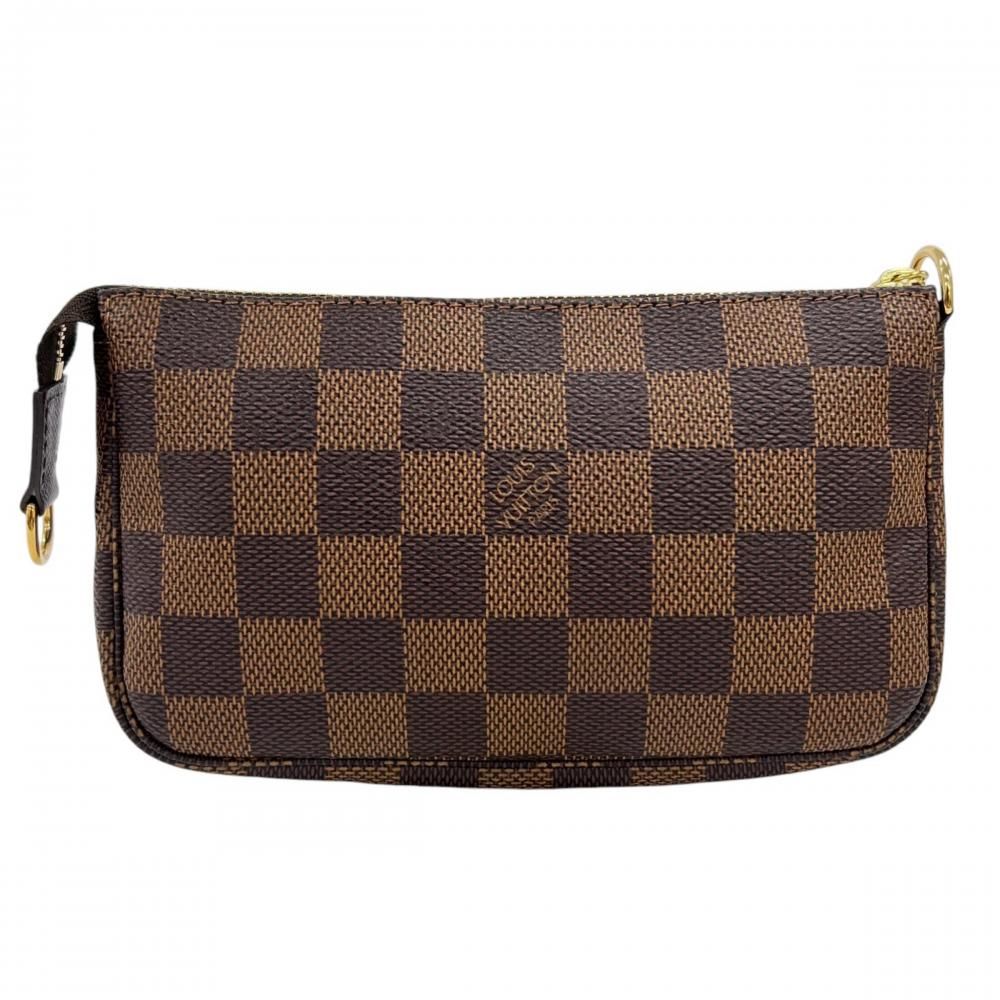 Louis Vuitton Pouch Damier Ebene Pochette Accessoires Brown Gold — view 2