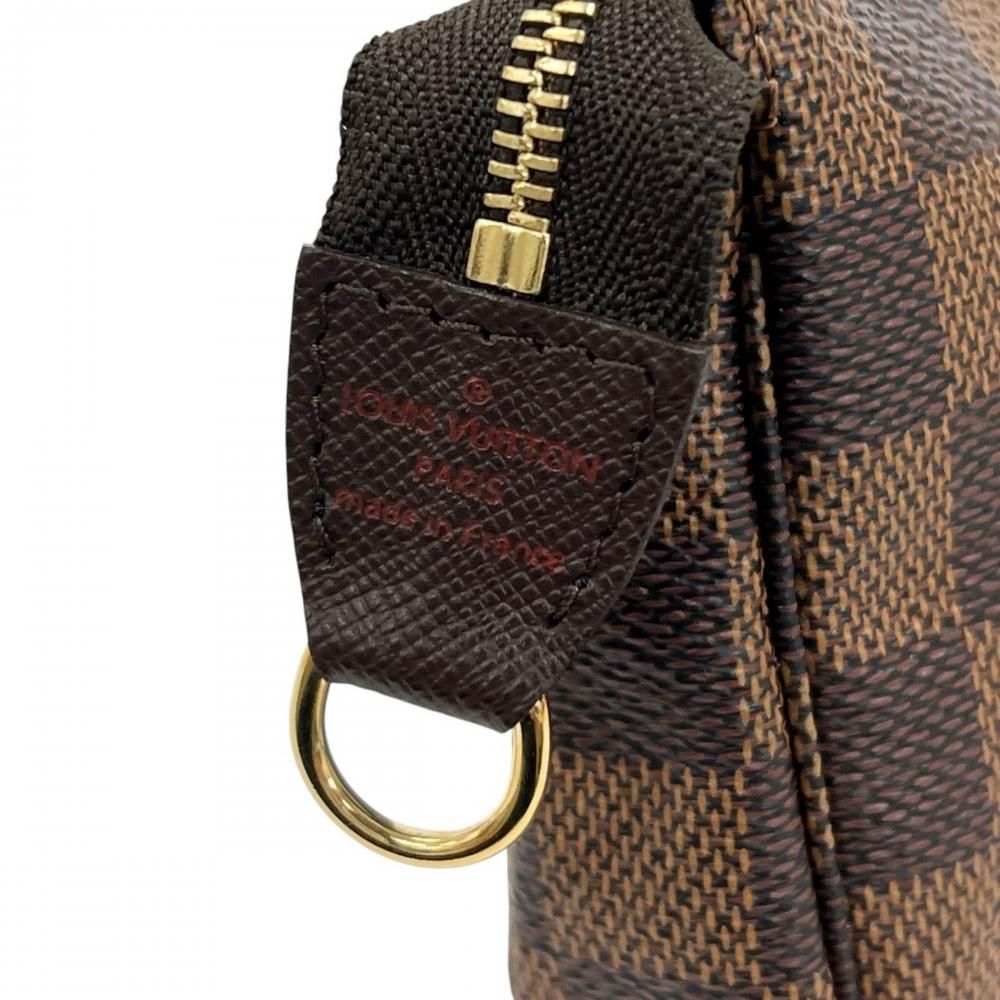 Louis Vuitton Pouch Damier Ebene Pochette Accessoires Brown Gold — view 6