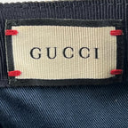 Gucci Cap Web Stripe Monogram Baseball Cap XL GG Canvas Navy Beige Hat — view 4