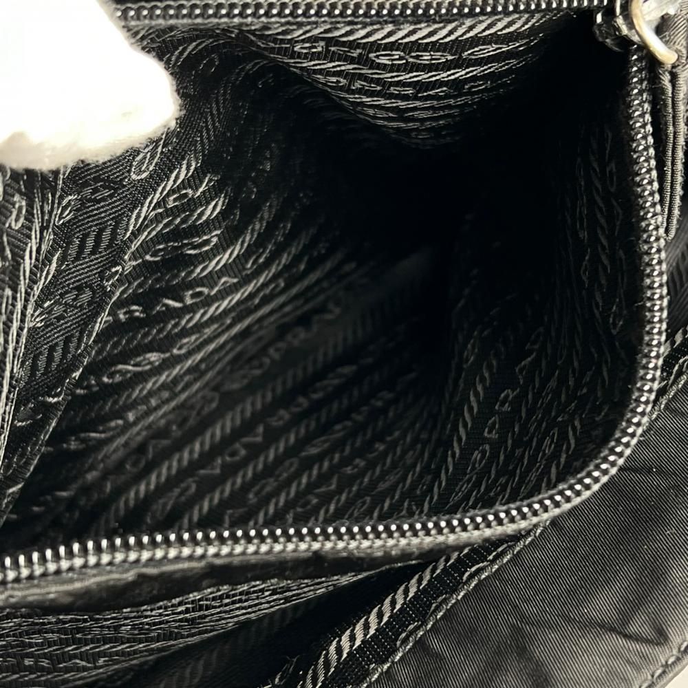 Prada Tote Shoulder Nylon Black Silver — view 5