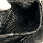 Prada Tote Shoulder Nylon Black Silver — view 5