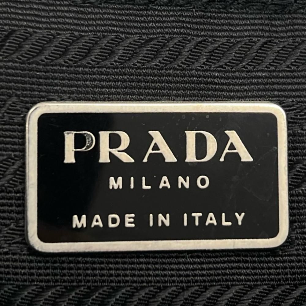 Prada Tote Shoulder Nylon Black Silver — view 6