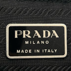 Prada Tote Shoulder Nylon Black Silver — view 6