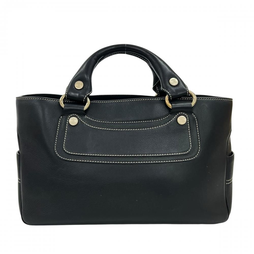 Celine Handbag Boogie Bag Leather Black Gold