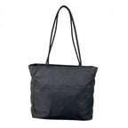 Prada Tote Triangle Logo Shoulder Nylon Black Silver — view 2