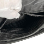 Prada Tote Triangle Logo Shoulder Nylon Black Silver — view 5