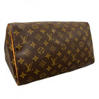 Louis Vuitton Handbag Monogram Speedy 30 LV Logo Brown Gold — view 3