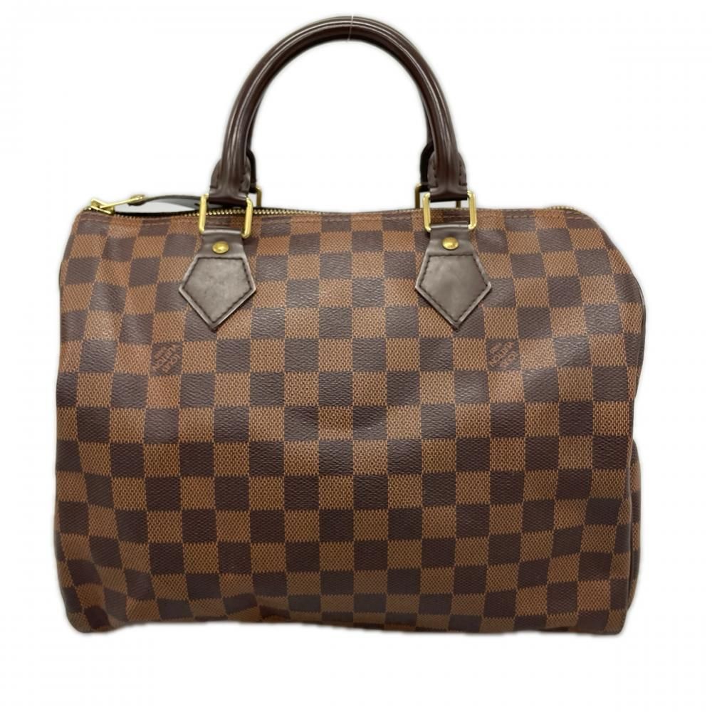 Louis Vuitton Handbag Damier Ebene Speedy 30 Canvas Brown Gold