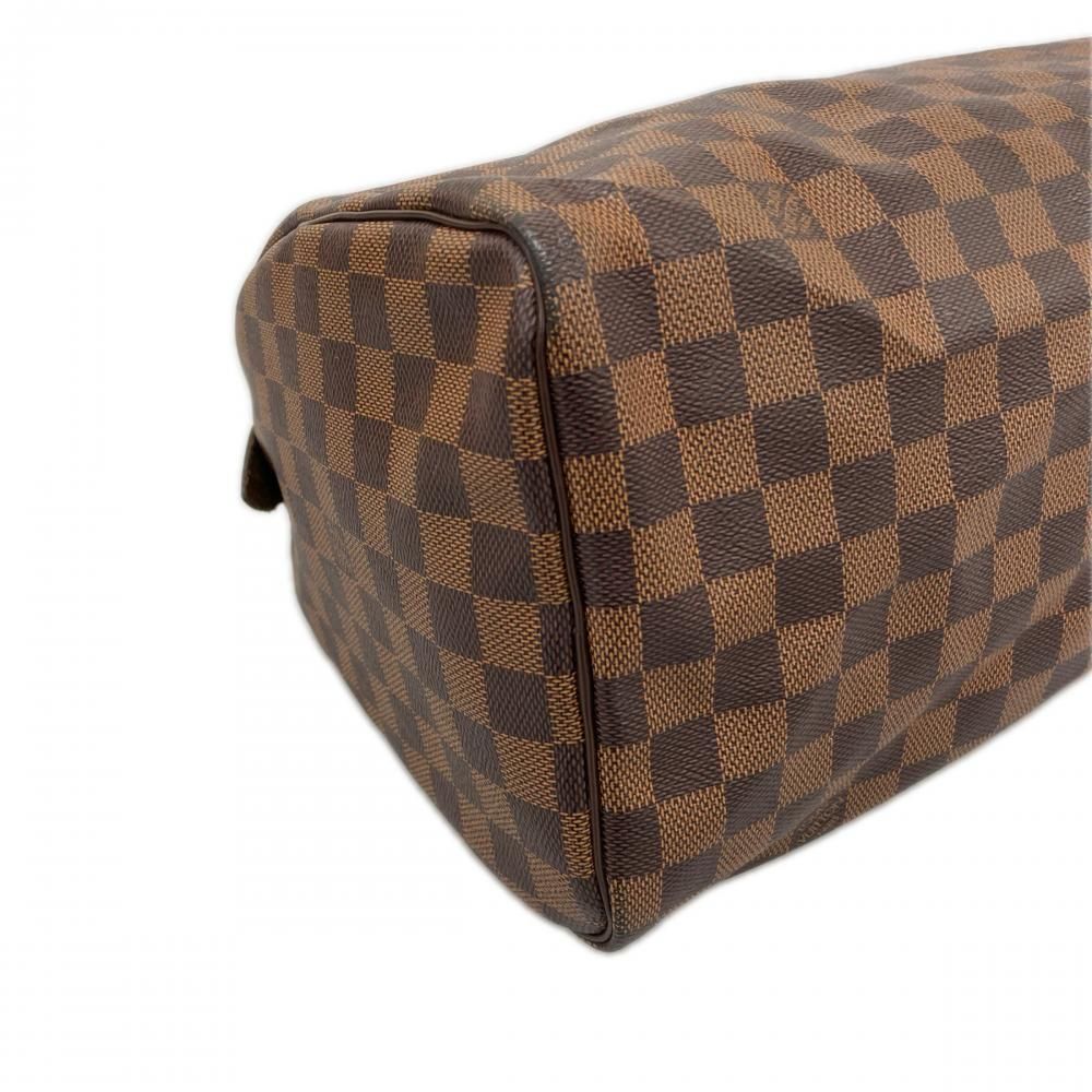 Louis Vuitton Handbag Damier Ebene Speedy 30 Canvas Brown Gold — view 8