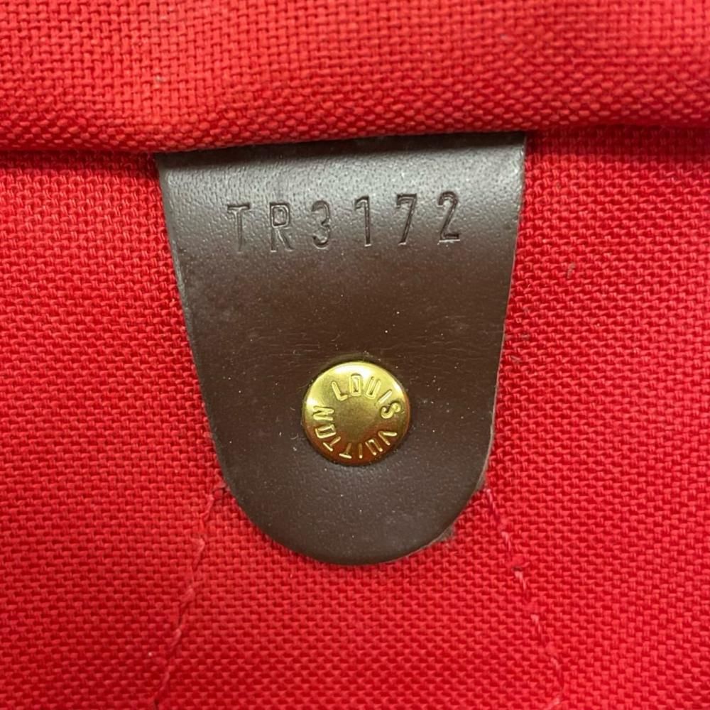Louis Vuitton Handbag Damier Ebene Speedy 30 Canvas Brown Gold — view 7