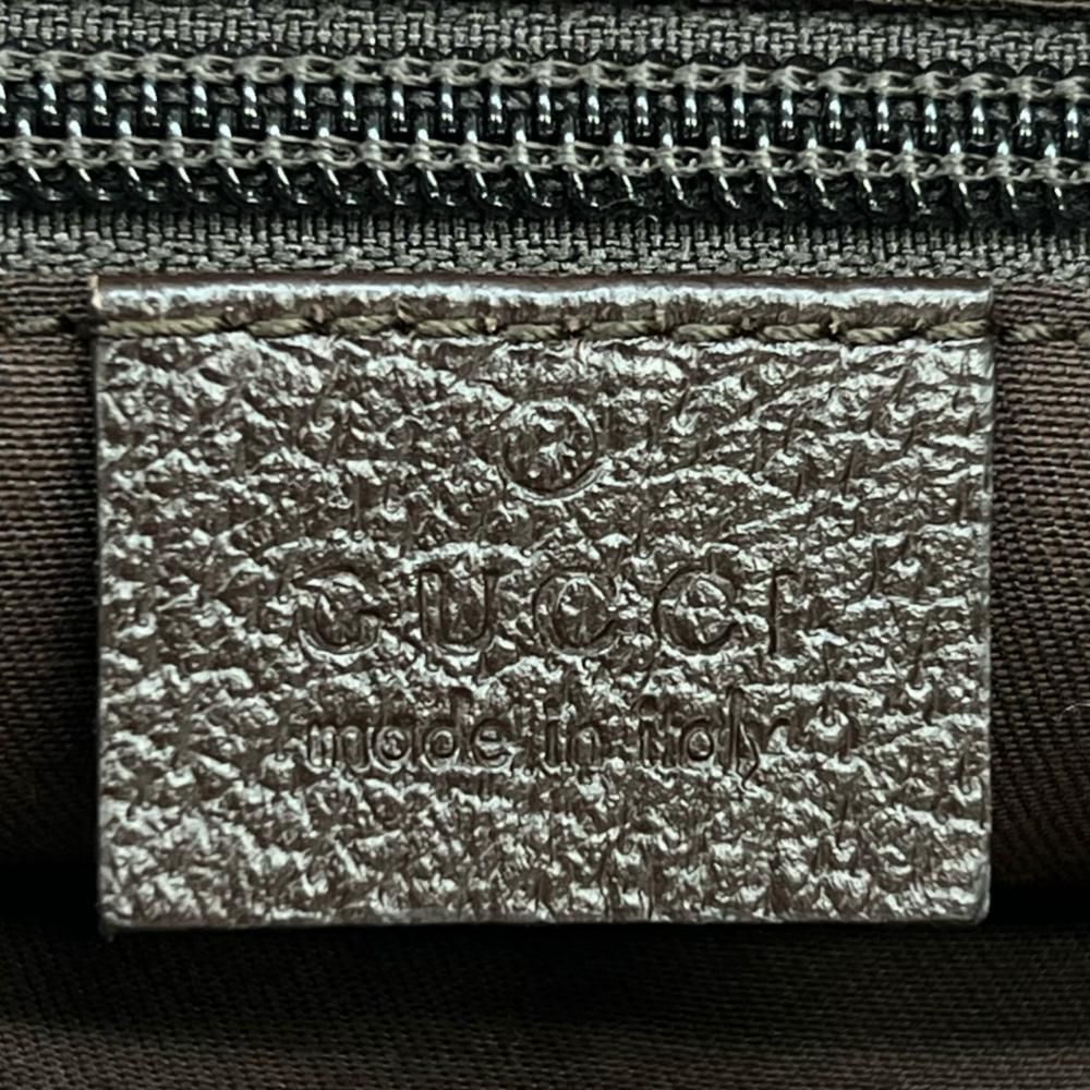 Gucci Shoulder Bag Crossbody GG Canvas Leather Brown Silver — view 7