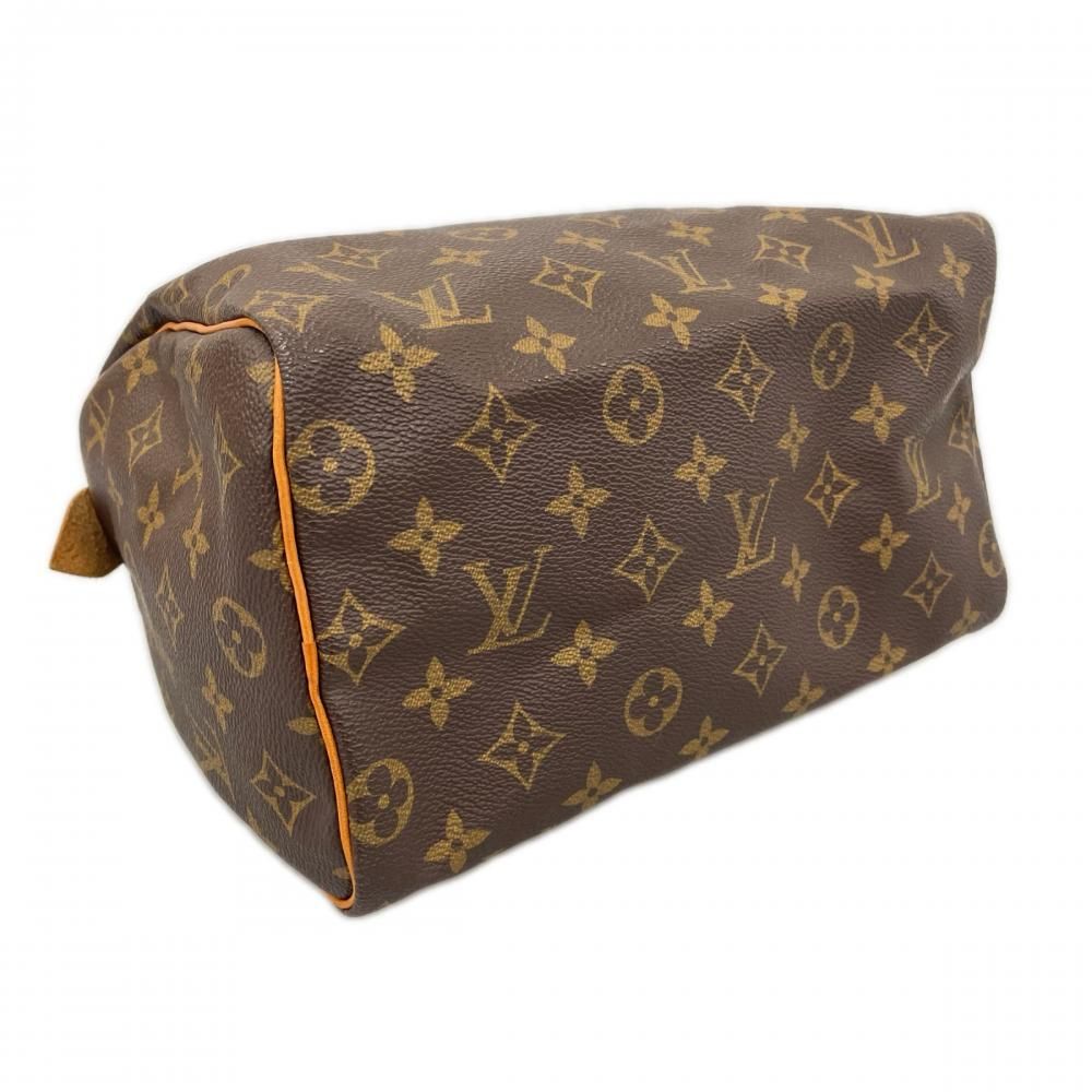 Louis Vuitton Handbag Speedy 25 LV Logo Monogram Canvas Brown Gold — view 3