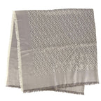 Fendi Scarf Zucca Shawl Large Wool Viscose Silk Beige — view 2