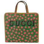 Gucci 2-Way Children's Kitten Shoulder Bag Crossbody Cat Leather Green Brown — view 2