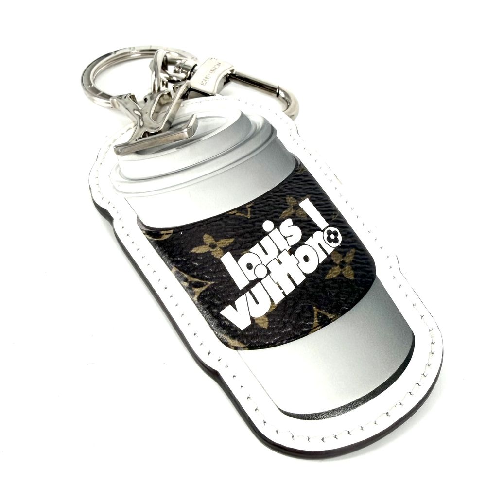 Louis Vuitton Key Ring Porte Cles Monogram Coffee Cup Key Holder Charm White — view 3