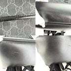 Gucci Backpack Interlocking G Medium GG Supreme Canvas Leather Gray Black Silver — view 8