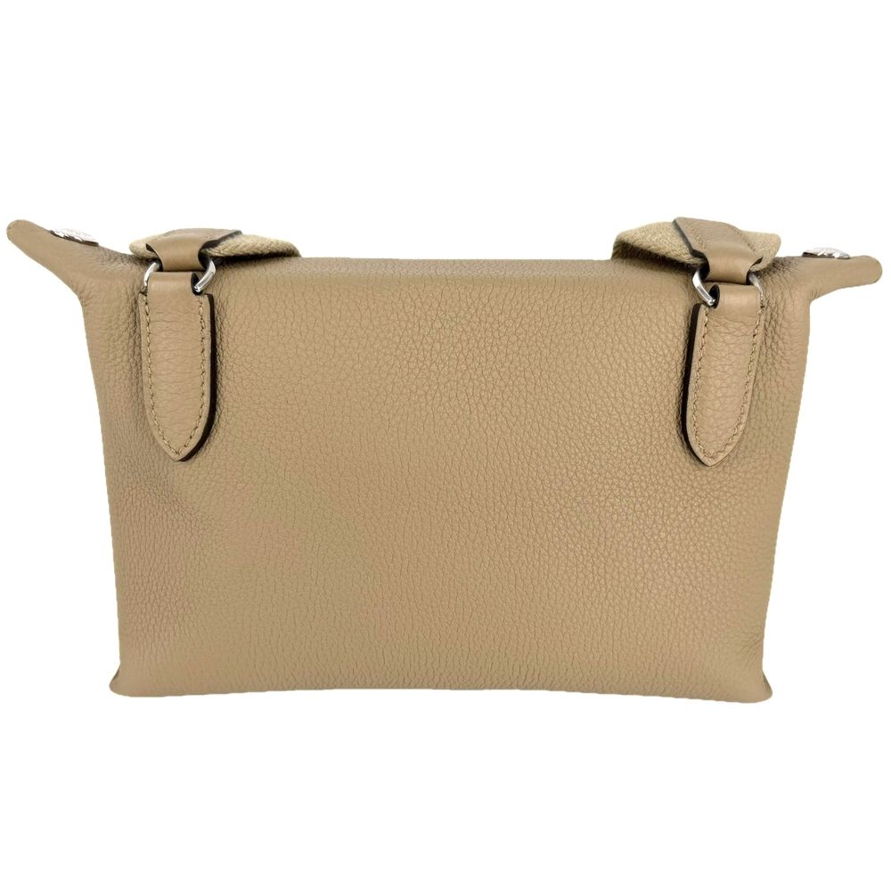 Hermes Shoulder Bag Vide Poche Crossbody Togo Beige Silver — view 2