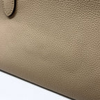 Hermes Shoulder Bag Vide Poche Crossbody Togo Beige Silver — view 6